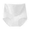 Algodón Crudo Bacteriostático 7A Ropa Interior de Cintura Alta de Algodón Puro para Mujer Pierna Larga Algodón Puro Entrepierna Vientre Cadera Equivocada Talla Grande para Mujer Sin Cadera Triángulo