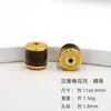Accesorios de Madera de Agar Natural Pulsera de Plata S925 Chapada en Oro Accesorios para Pulsera Cuentas Espaciadoras Hechas a Mano para DIY Productos Semiacabados
