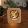 Luz de Noche de Cristal Souvenir Creativo de Cristal Adornos de Escritorio Lámpara de Mesita de Noche Puesto de Manualidades Regalos para Estudiantes y Maestros