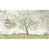 Papel Tapiz Impermeable Ecológico Estilo Nacional Elegante Floral y de Pájaros para Sala de Estar Fondo de TV Nuevo Estilo Chino Mural Decoración de Pared Revestimiento de Pared Papel Tapiz
