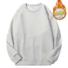 Sudadera Texturizada Versátil Cuello Redondo Snowflake Gray 400g para Hombre, Sin Capucha, Manga Larga de Pareja, Corte Holgado, Algodón Chino, Casual