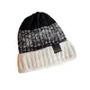 Gorro de punto cálido a prueba de viento y frío forrado de forro polar para otoño e invierno para hombres y mujeres, gorro de lana de marca moderna, gorro grueso de algodón, gorro para clima frío