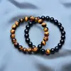 Pulseira Explosiva Cruzada TK Pedra Olho de Tigre Lápis Lazúli Ametista Acessórios Dourados Pulseira Contas Varejo