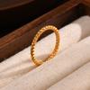 Anillo fino geométrico irregular de acero inoxidable europeo y americano ins dorado para damas joyería de agua corriente de primavera RC706