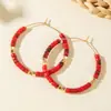 Europa y Estados Unidos aretes nuevos de lujo franceses transfronterizos retro moda aretes versátiles resina color oro cuentas joyería