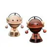 Figura de madera que sacude las piernas, ambientador de coche, lindo adorno que sacude las piernas, decoración de pantalla interior, figura de madera de alta calidad