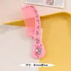 Peine con estampado de dibujos animados lindo, cabello liso, peine pequeño portátil, peine de color caramelo estilo Ins girly
