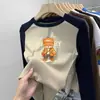 2026 Nova Camada Base Térmica de Fleece Versátil para Meninos de Crianças Médias e Maiores, Outono/Inverno Gola Redonda Blusa de Manga Longa Color Block Quente Tendência
