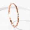 Pulsera Elegante de Estilo Coreano con Números Romanos Incrustados de Diamantes de Acero Titanio Oro Rosa Pulsera Abierta de Acero Inoxidable de Moda para Mujer