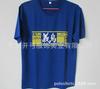 Suministro de camiseta deportiva multicolor de fábrica de secado rápido de cuello redondo, 135g delgada, con logotipo de transferencia térmica, cultura maratón