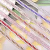 Tiras de Strass Autoadesivas de 12 mm de Largura, Fita de Strass para Joias, Acessórios DIY para Roupas e Decoração de Casamento, Tiras de Strass Hot-Fix Coloridas