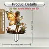 Entrega Directa de Fábrica Decoración Creativa de Flor de Hada Verde Elfo para Patio Jardín Tarjeta de Inserción Decoración de Inserción en el Suelo