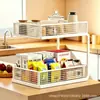 Material Metálico Dupla Camada Prateleira de Armazenamento de Mesa Multifuncional Camadas de Armazenamento Mesa de Jantar Aparador Banheiro Cozinha Organização