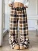 Pantalones Casuales Nuevos Europeos y Americanos de AliExpress Transfronterizos Estampado de Leopardo Pantalones Largos de Pierna Ancha