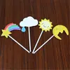 Banderines de Dibujos Animados para Pastel de Cumpleaños Paquete de 12 Banderín de Dibujos Animados Gato Ding-Dang Banderín de Dibujos Animados Cerdo Juego de Banderines para Fiesta