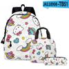 3D Nuevo HelloKitty Dibujo Animado Lindo Sanrio Hello Kitty Mochila Bolsa Escolar Bolsa para Lápices Cartera Juego de Tres Piezas