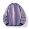 Moletom com Zíper Meio e Color-Blocking Masculino, Novo Estilo Transfronteiriço para Primavera e Outono, Tendência Fashion Camada Base Masculina
