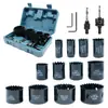 Gran Venta Juego de Brocas Perforadoras Kit de Punzón Venta Caliente Transfronteriza Juego de Sierras de Corona Muchos Estilos Tamaños Se Pueden Combinar Según Sea Necesario