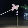 Estilo chinês de alta qualidade puro Novo hairpin orquídea hairpin Super fada passo agitar borla placa hairpin estilo antigo hanfu acessórios para o cabelo