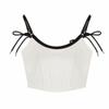 Chaleco con tirantes interiores en la espalda y almohadilla para el pecho, estilo chica sexy de verano, con cordones y parte exterior envolvente, para mujer