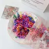 Gomas de Pelo de Goma Gruesas de Colores Coreanas Empacadas al por Mayor Alta Elasticidad No Daña el Cabello Bebé Desechables para Niños y Niñas
