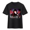 Camiseta Crazy Gambling Deep Animação Círculo Casal Masculino e Feminino Estudante Manga Curta Lua Amarela Luna Cobra Manga Sonho Camiseta de Algodão