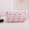Estojo Estrela Sal Marinho, Bolsa de Lápis com Compartimento Duplo de Tecido, Estilo Fresco e Feminino, Bolsa de Papelaria Portátil de Mão para Estudantes