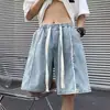 Shorts de Mezclilla Lavada Cepillada para Hombre, Pantalones Versátiles de Pierna Recta de Cinco Puntos, Nuevos Pantalones Casuales Sueltos de Nicho Estilo Americano