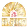 Set de Tarjetas de Felicitación Clásicas Dorado Cálido, 36 Tarjetas Únicas de Oración y Bendición, Materiales para Diario, Postales Decorativas