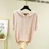 Moletom Verão Camiseta Feminina Manga Curta Verão Estilo Western Solto Emagrecimento Modal Camiseta Básica Fina Casual Roupa Feminina