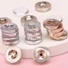 Botones de camisa de alta gama electroplateados de cuatro agujeros, botones decorativos para chaquetas de traje y puños, con borde dorado iridiscente, botones de resina cosidos a mano