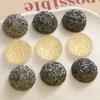 Y2K Cápsulas de Bola de Azúcar Negro Plateado Media Pastilla Accesorios de Resina DIY Aretes Pasador Material para Fundas de Teléfono Móvil Venta al por Mayor