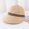 2025 nueva gorra de sol para mujer versátil máscara colgante sombrero de pescador moda circunferencia de cabeza grande cara gorra pequeña al por mayor