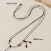 Novo cordão de couro encerado simples retrô estilo chinês, cordão para pendurar pingente de ágata jade, cordão trançado à mão com múltiplos tesouros