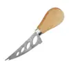 Cuchillo para Queso de Acero Inoxidable Spot Gadget Práctico Multifuncional de Cocina Cuchillo para Queso Madera de Acacia Cuchillo Burease Transfronterizo
