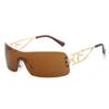 Gafas de Sol Bella Europeas y Americanas Sin Marco con Recortes Y2K Millennial Sexy Sin Marco Gafas de Sol Nuevas 2025