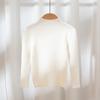 2025 Novo Tricô Pulôver Estilo Coreano Outono e Inverno para Meninos e Meninas, Moda Infantil Versátil de Cor Lisa, Camisa Base Quente