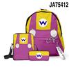 Mochila 3D Transfronteriza Nueva Mochila Mario Mario Brothers - Serie + Bolso de Hombro + Estuche para Lápices Juego de Tres Piezas
