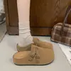 Meias pantufas versáteis 2026 de sola grossa e moda para uso externo feminino, estilo novo, tamancos de outono confortáveis de sola macia com uma sola inspirada na Birkenstock