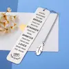 Marcador Europa y Estados Unidos transfronterizo Día del Maestro regalo de graduación colgante de hojas recuerdo inscripción regalo marcador de acero inoxidable