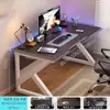 Escritorio de Computadora, Escritorio para Juegos de Escritorio en Casa y Silla, Escritorio Sencillo para Dormitorio, Banco de Trabajo, Escritorio de Estudio, Escritorio de Estudio para Estudiantes, Escritorio de Oficina