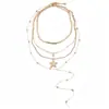 Collar con colgante de corazón de circón con cuentas de perlas estilo coreano, juego de cuatro piezas, cadena para la clavícula de lujo ligero y de alta gama, accesorio versátil para mujer
