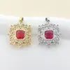 Em estoque Colar Feminino Pingente Micro-incrustado Zircônia Diamantada Acabamento Colar Pingente Colorido Zircônia Pulseira Colar Pingente