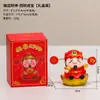 Figura de Resina del Dios de la Riqueza, Cabeza Vibratoria con Resorte para Atraer Riqueza, Pequeño Dios de la Riqueza para Escritorio de Oficina, Decoración del Hogar y Regalo de Apertura