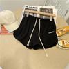 Pantalones Cortos Deportivos con Letras para Mujer, Pantalones de Pierna Ancha, Verano Nuevo, Cintura Alta, Sueltos, Delgados, Forma A, Casual, para Casa, Fitness, Pantalones Cortos Hot