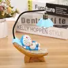 Estilo Japonés Estilo Retro Gato Doraemon Dingdang Luz de Noche Alcancía Adornos Hechos a Mano Artesanías de Resina Regalo de Cumpleaños
