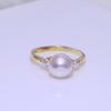 Accesorios de joyería DIY, soporte vacío para anillo de perla de plata esterlina S925, soporte para anillo clásico que combina con todo, accesorios para soporte de anillo, soporte de plata