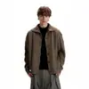 Suéter Cardigan de Tricô Trançado Gola Alta Estilo Old Money Americano para Homens e Mulheres Outono Inverno Novo Malha Quente Preguiçosa Roupa de Fora