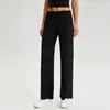 Pantalones de yoga rectos con sensación de nube para mujer, holgados y transpirables, pantalones largos de cintura alta, pantalones deportivos casuales de pierna ancha para exteriores, fitness 62312
