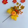Produtos Novos Transfronteiriços Ramos de Flores Decorativas para o Dia de Ação de Graças, Decorações para o Festival da Colheita de Outono, Abóboras, Folhas de Bordo, Galhos Curtos para o Halloween
